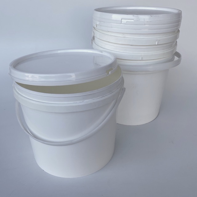 BUCKET, White Catering Style w Lid